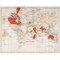 Map Of The World Showing In Red The Extent Of The British Empire In 1901 Poster Print